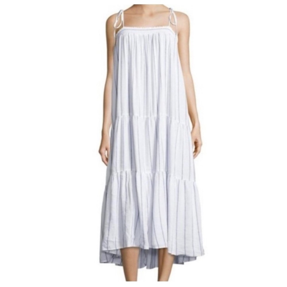 Rails Light Blue Striped Maxi Dress